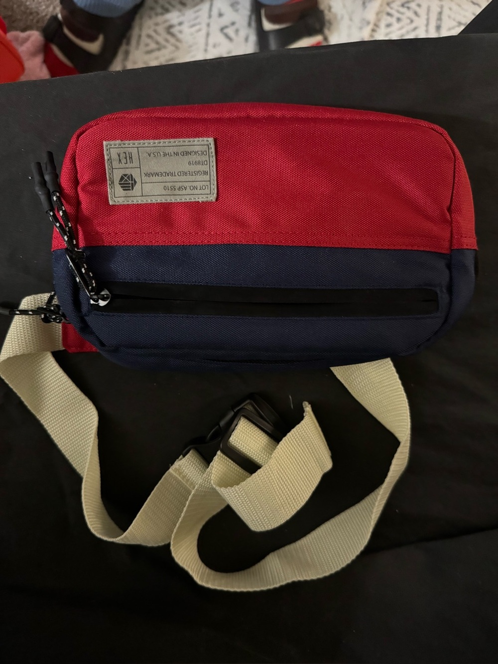 Hex Waist Pack Americana Blue and Red Unisex New with Tags M.S.R.P. $30